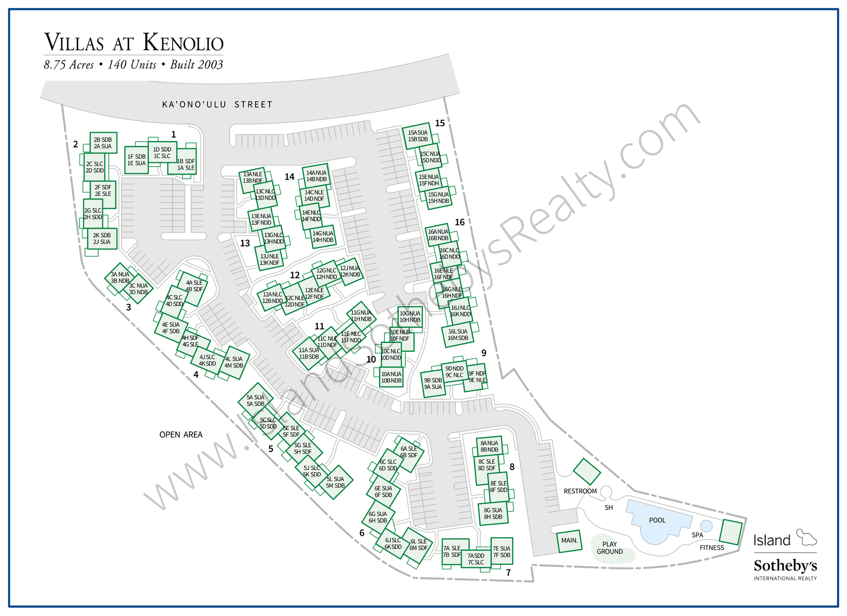 Map of Villas at Kenolio Maui